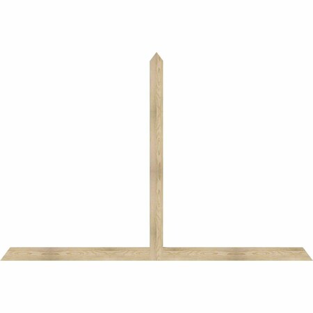 Ekena Millwork Portland Rough Sawn Timber Gable Bracket, Douglas Fir, 96"W x 64"H x 2"D x 4"F, 16/12 Pitch GBW096X64X0204POR00RDF